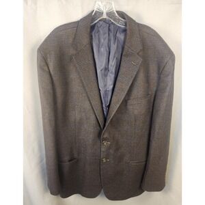 JOS A BANK Blazer Mens 1905 Brrr Comfort Wool Sport‎ Coat 50L Gray Plaid